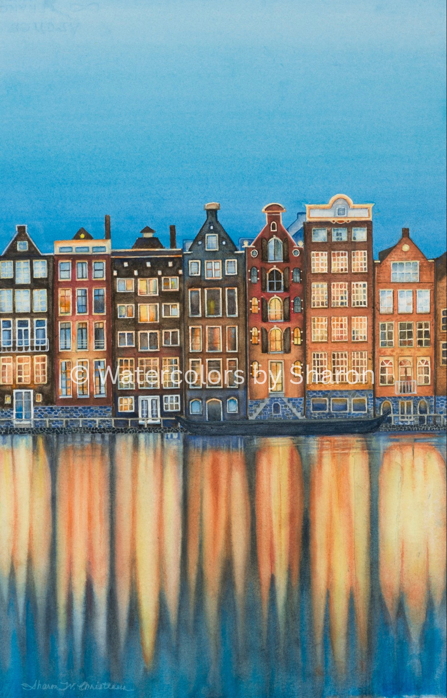 Amsterdam, Netherlands Watercolor Art Print