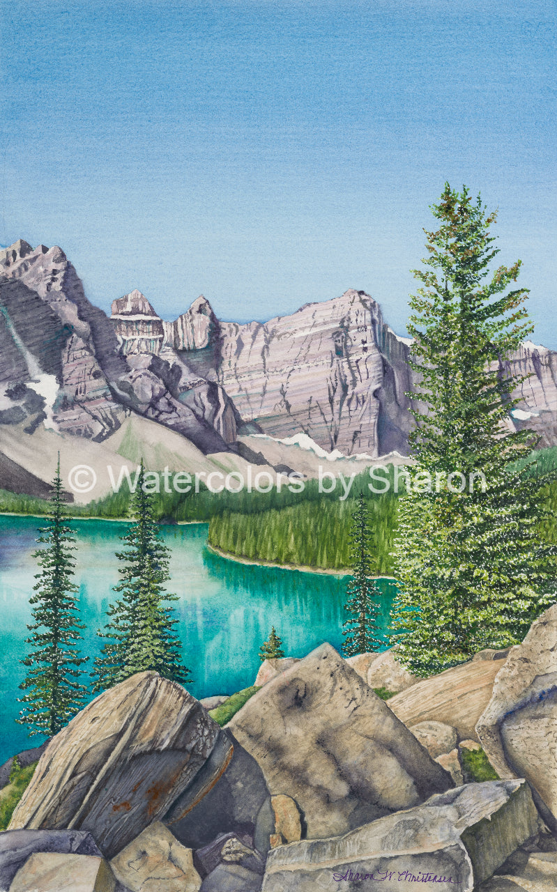 Banff, Canada Watercolor Art Print