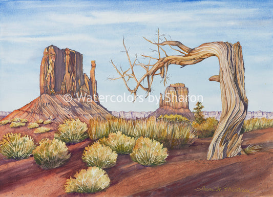 Monument Valley Watercolor Art Print