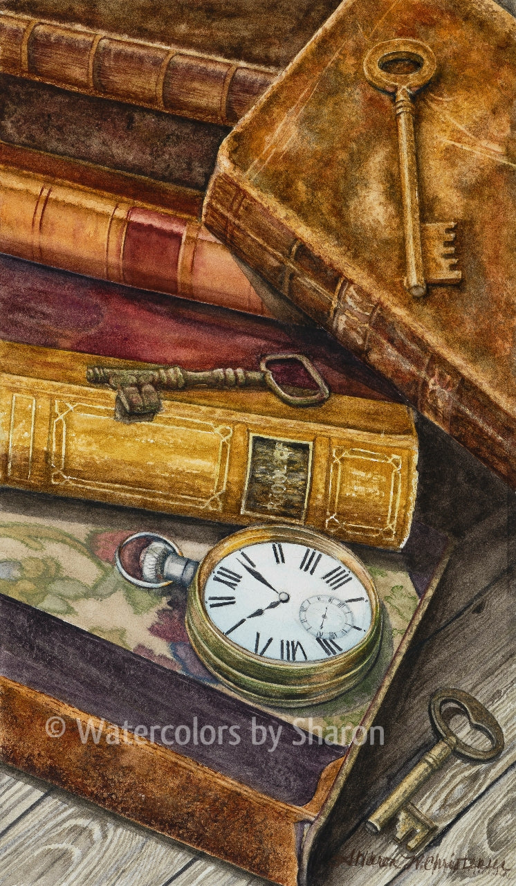 Back in Time Watercolor Art Print