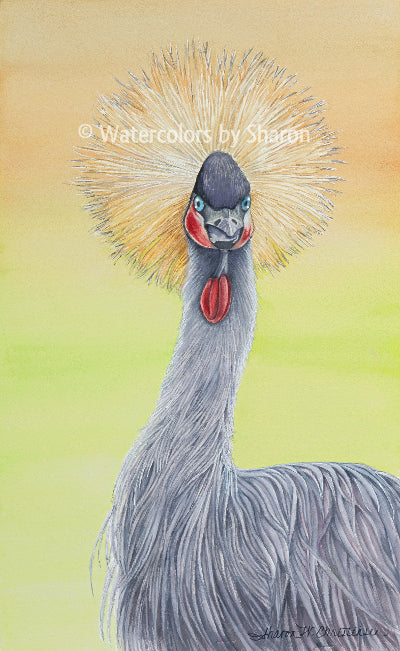 Crane Watercolor Art Print