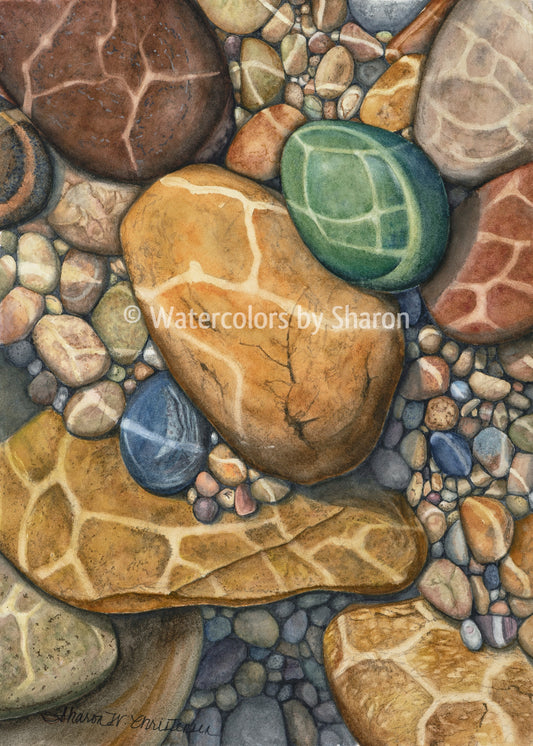 Reflections - Glacier National Park Watercolor Art Print